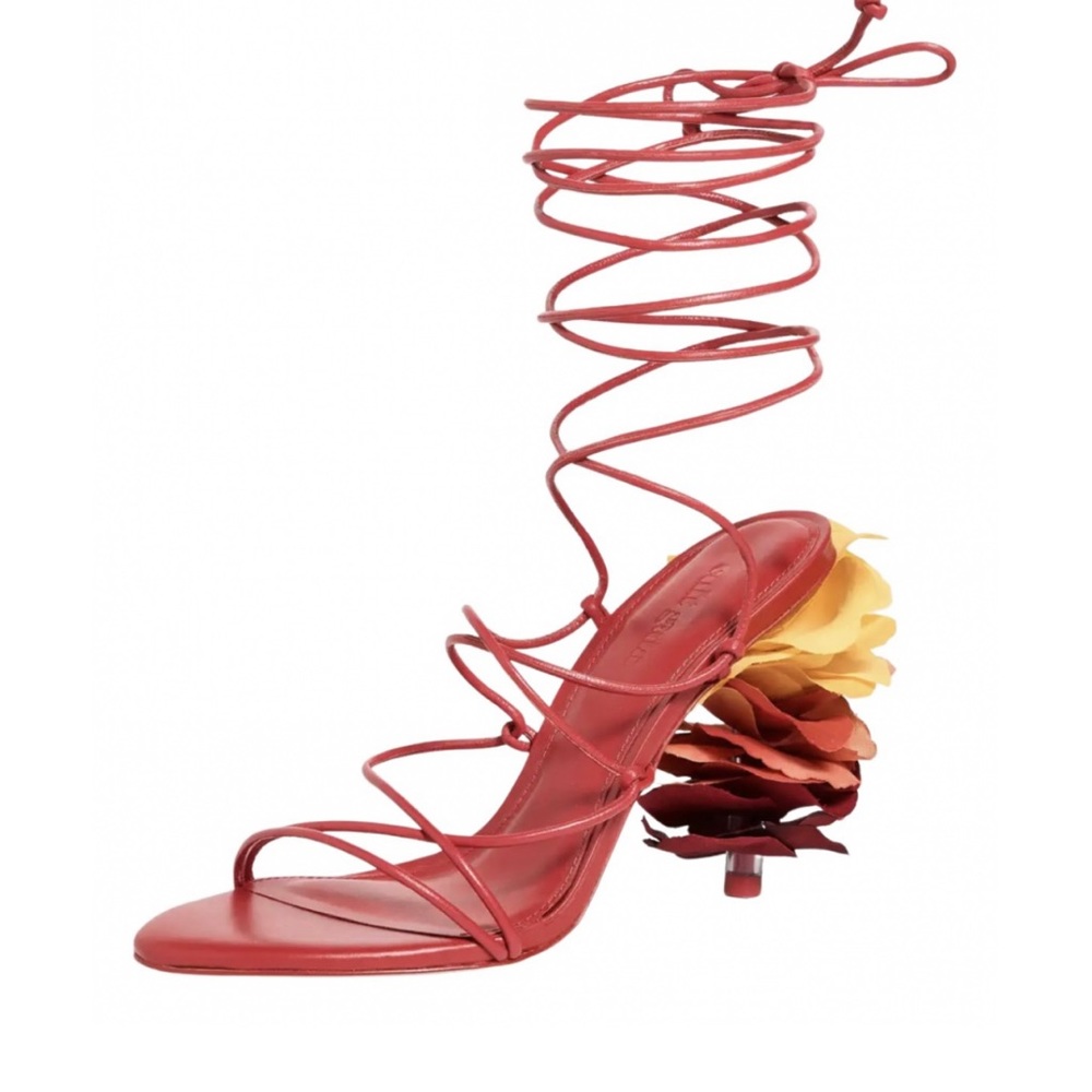 Cult Gaia Effie Red Sandal Heels